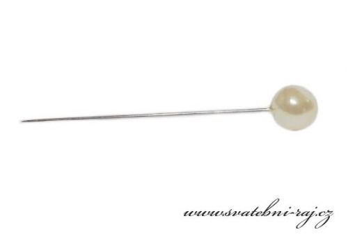 Zobrazit detail - Špendlík smetanový, průměr perličky 1 cm