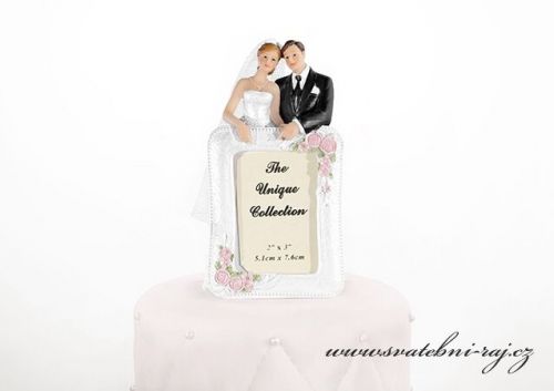 Zobrazit detail - Figurky na svatební dort s fotorámečkem