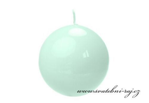 Zobrazit detail - Svíčka koule mint-green, průměr 8 cm