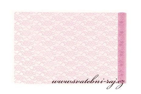 Zobrazit detail - Luxusní dekorační krajka růžová