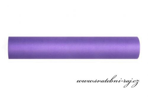 Zobrazit detail - Dekorační tyl tmavě fialový, šíře 30 cm