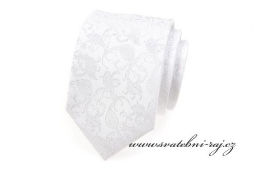 Zobrazit detail - Pánská kravata bílá se vzorem