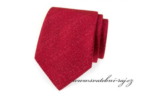 Zobrazit detail - Červená pánská kravata se vzorem