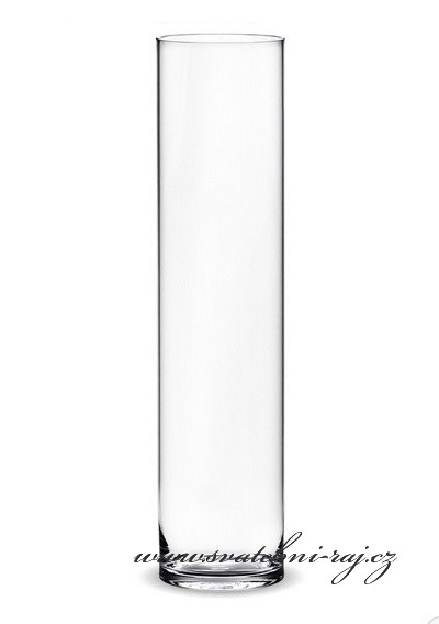 Skleněná váza válec 15 x 65 cm
