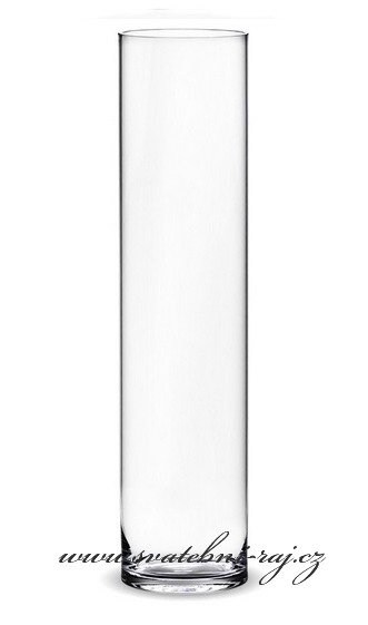 Skleněná váza válec 15 x 90 cm