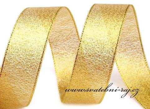 Zobrazit detail - Zlatá lurexová stuha, šíře 25 mm