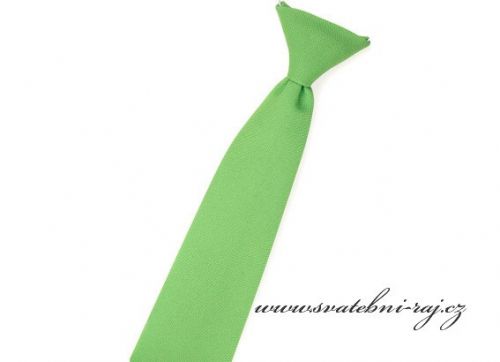 Dětská kravata zelená matná