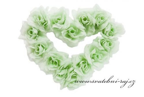 Střední srdce růže světlounce mint-green