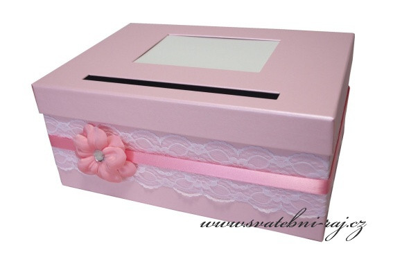 Box na svatební blahopřání růžový