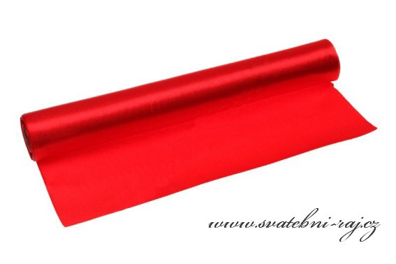 Jednostranný satén červený, šíře 36 cm