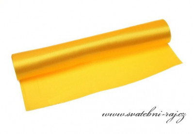 Jednostranný satén žlutý, šíře 36 cm