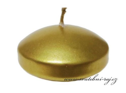 Zobrazit detail - Plovoucí svíčky metalické zlaté - 6 ks