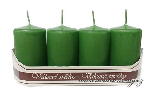 Válcové svíčky herbal green - 40 x 70 mm