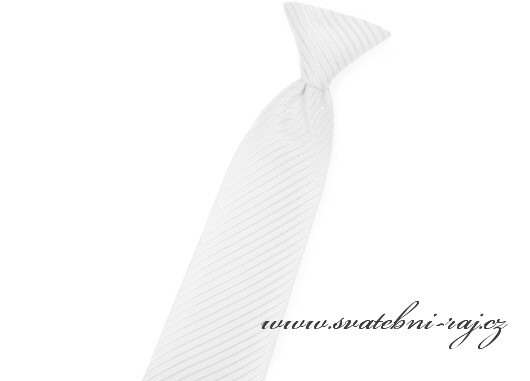Dětská kravata bílá s proužky