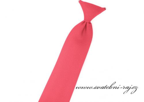 Zobrazit detail - Dětská kravata korálová sytá