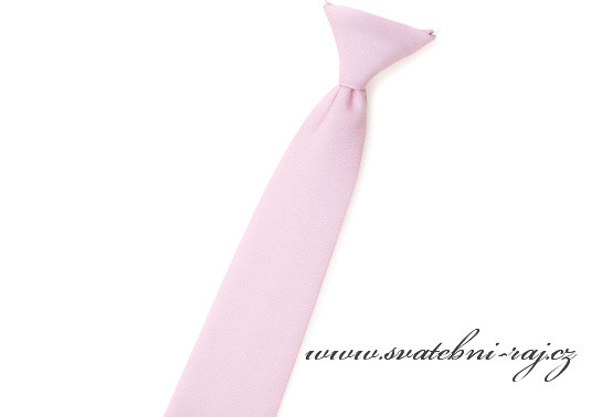 Dětská kravata světle růžová, matná