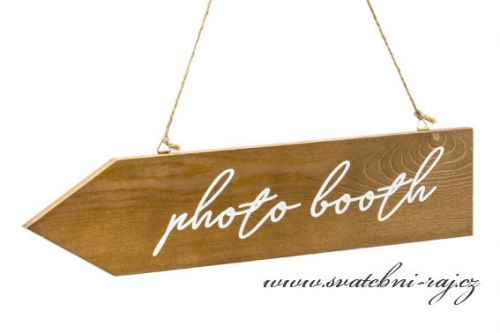 Dřevěná šipka Photo booth