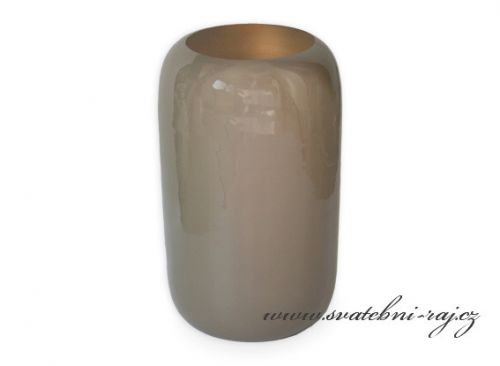 Zobrazit detail - Kovová váza latté, výška 25,5 cm