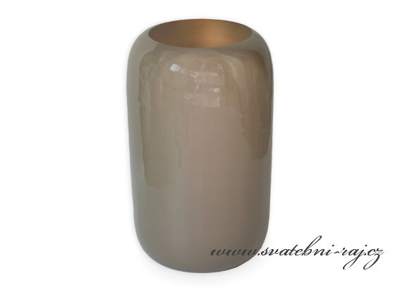 Kovová váza latté, výška 25,5 cm