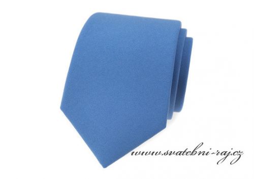 Kravata modrá matná