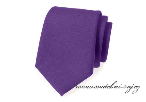 Kravata purpurová matná