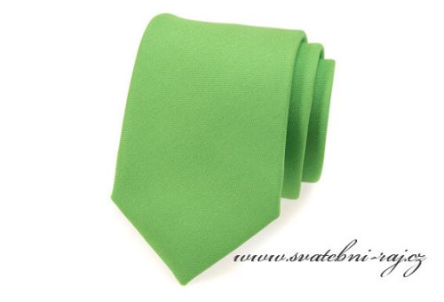 Kravata zelená matná