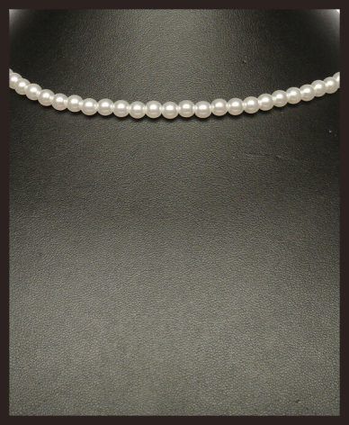 Perlový náhrdelník bílý, 5 mm perly