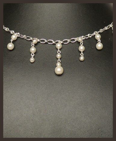Perlový náhrdelník s řetízkem