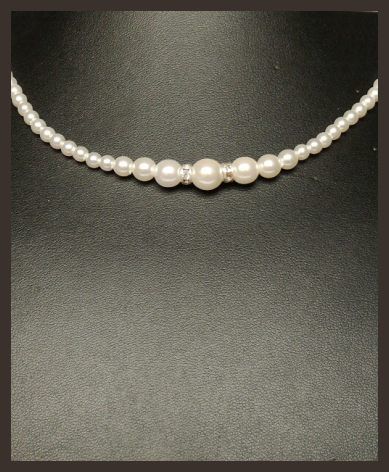 Perličkový náhrdelník s rondelkami