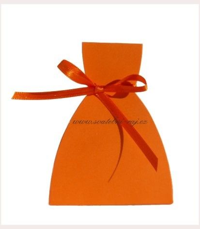 Krabička šaty v oranžové barvě