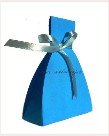 Krabička šaty v modré barvě