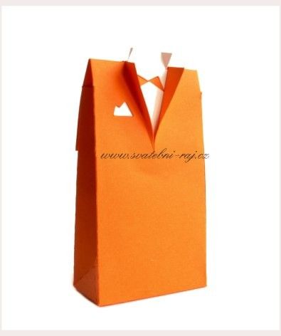 Krabička ženich v oranžové barvě