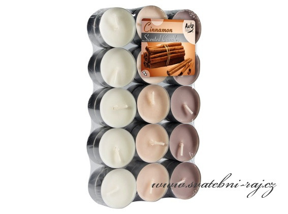 Čajové svíčky - 30 ks - Cinnamon