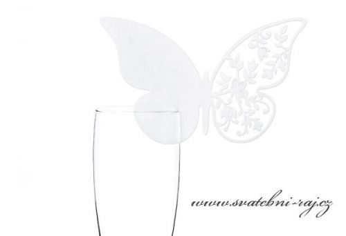 Zobrazit detail - Jmenovky na skleničku motýlek