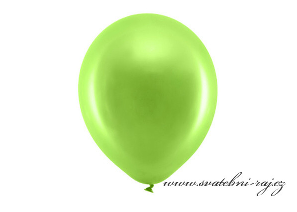 Metalický balónek jablíčkově zelený