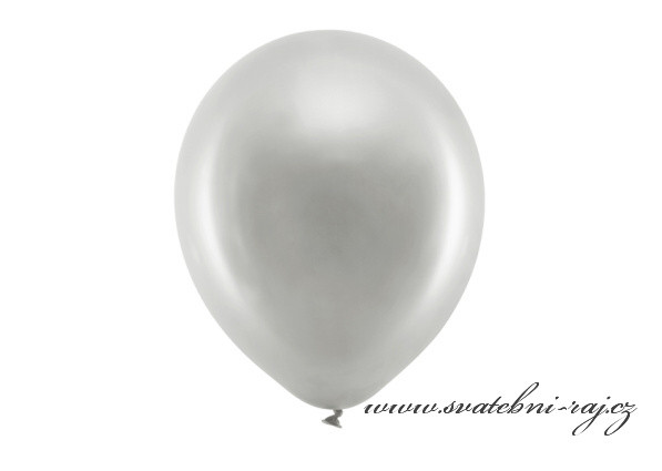 Metalický balónek stříbrný