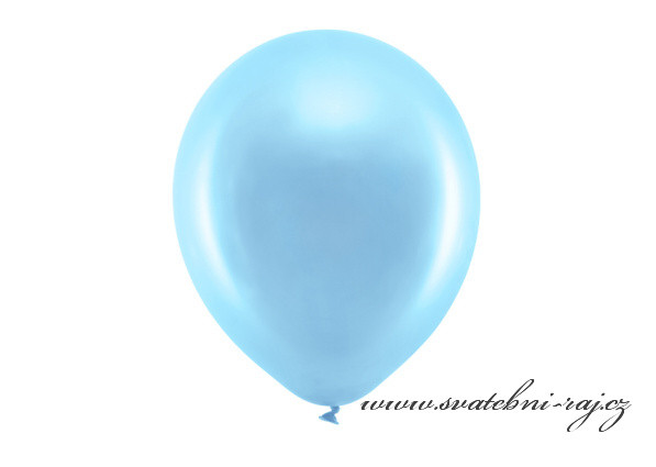 Metalický balónek světle modrý