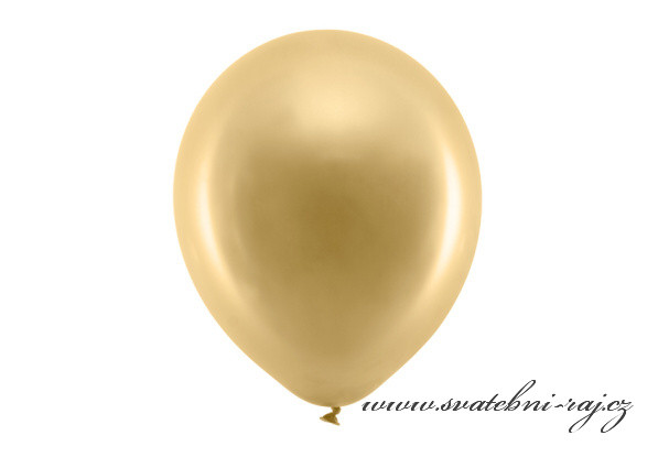 Metalický balónek zlatý
