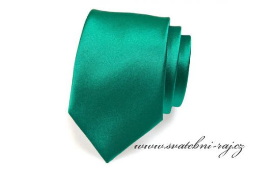 Pánská kravata smaragdová