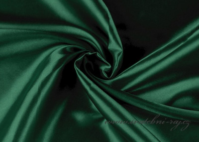 Satén tmavě zelený, 150 cm šíře