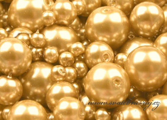 Voskové perličky zlaté
