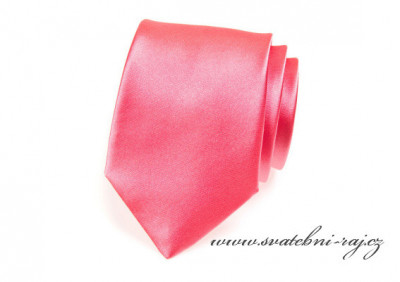 Pánská kravata korálová