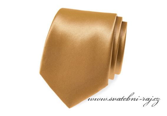 Pánská kravata zlatá