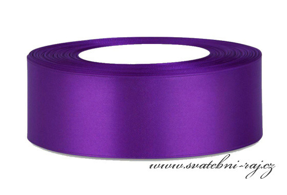 Saténová stuha purpurová, 40 mm