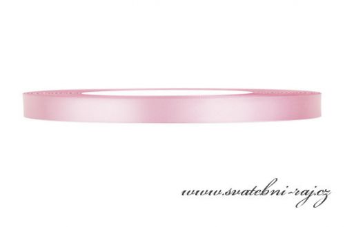Saténová stuha růžová, 6 mm