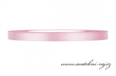 Saténová stuha růžová, 6 mm