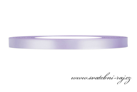 Saténová stuha světle fialová, 6 mm