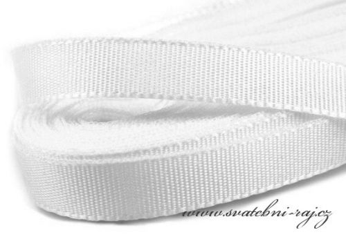 Zobrazit detail - Taftová stuha bílá - 6 mm šíře