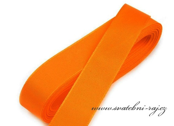 Taftová stuha oranžová - šíře 15 mm
